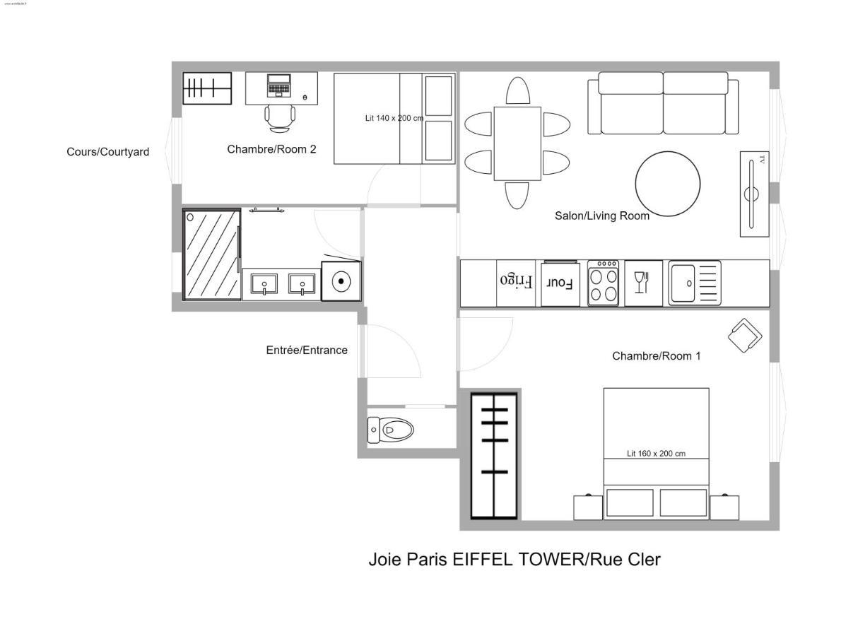 Joie Paris Tour Eiffel - Rue Cler Apartamento Exterior foto